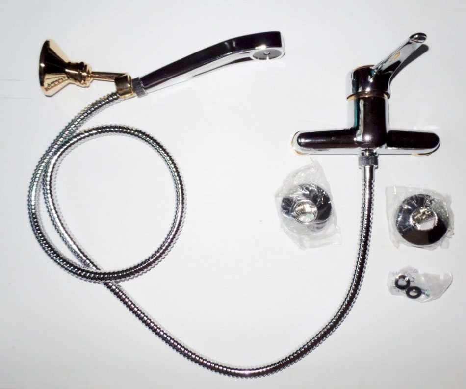 Sinks & Taps SHOWER MIXER GOLD AND CHROME WALL MOUNTED WITH